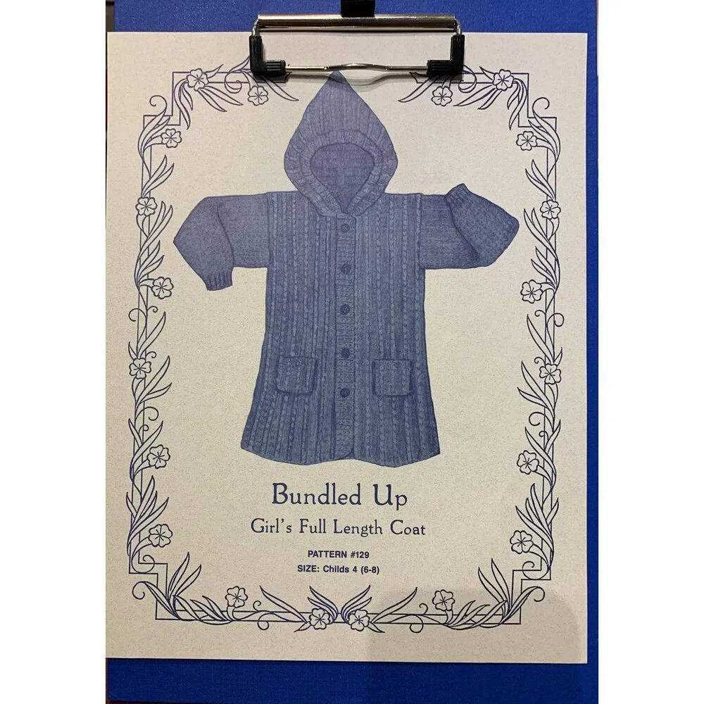 Vintage 1997 Countrys Child 129 Preisner Bundled Up Girl's Coat Knitting Pattern